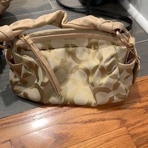 Beige real coach bag